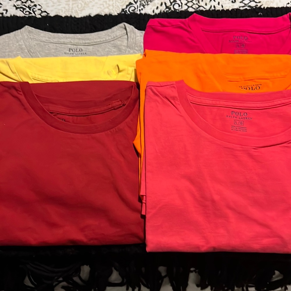 6 men’s Large Ralph Lauren Polo